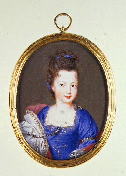 Miniatura princezny Louise Stuartové, kolem roku 1700 od Jacques Antoine Artaud