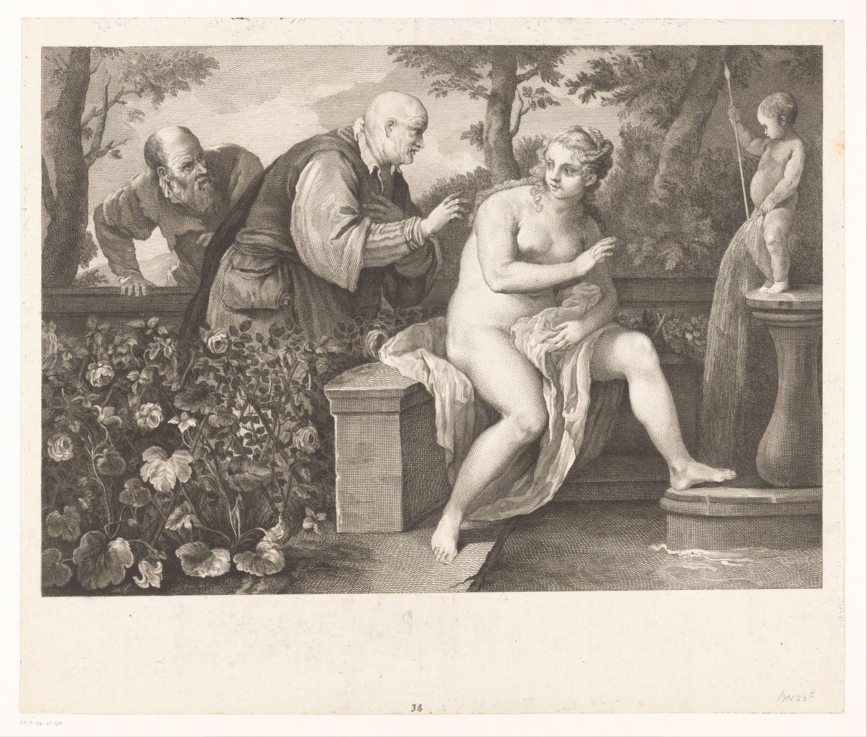 Susanna a starší od Jacques Beauvarlet