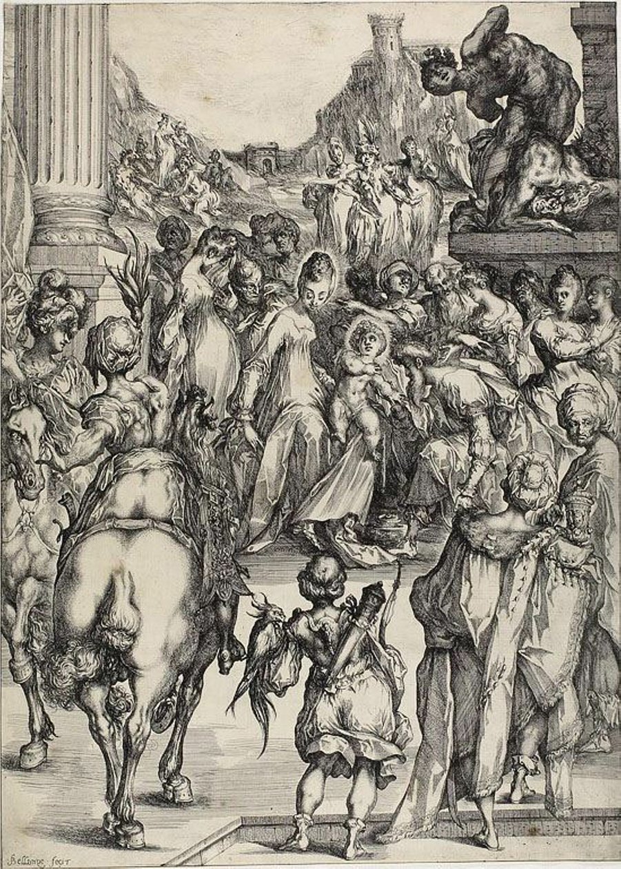 Klanění tří králů od Jacques Bellange