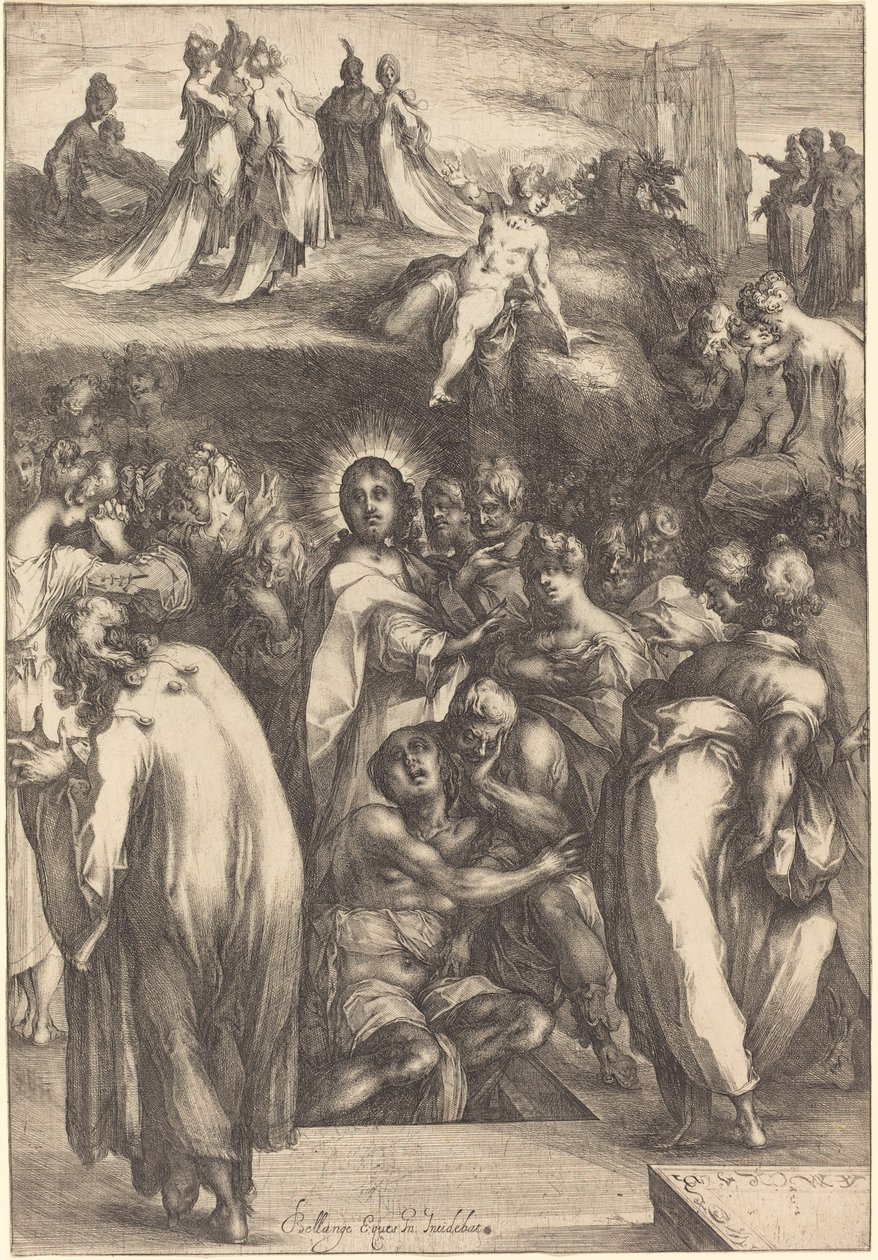Vzkříšení Lazara. od Jacques Bellange