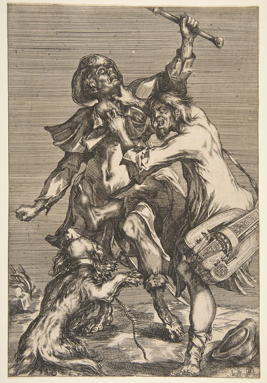 Dva bojující žebráci, 1612-16. od Jacques Bellange