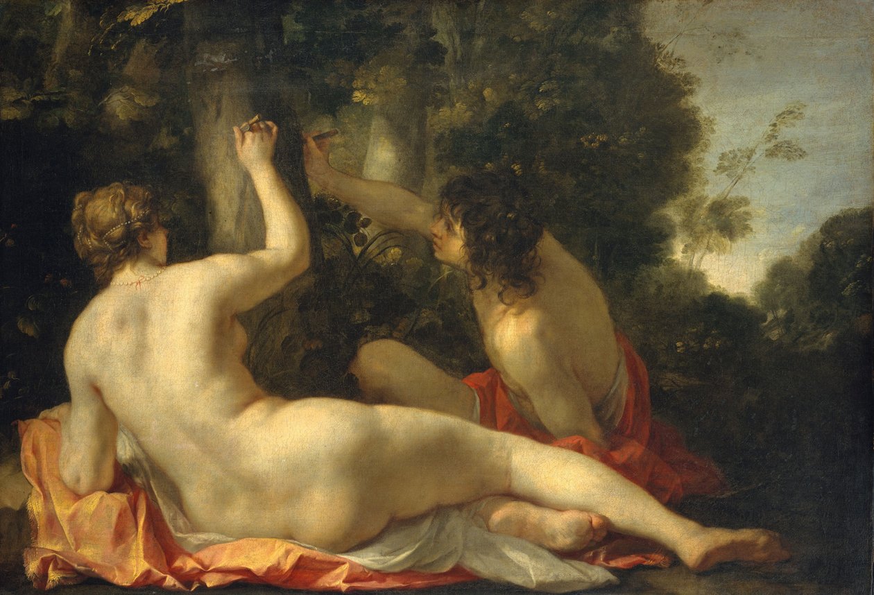 Angelica a Medoro, kolem 1630 od Jacques Blanchard