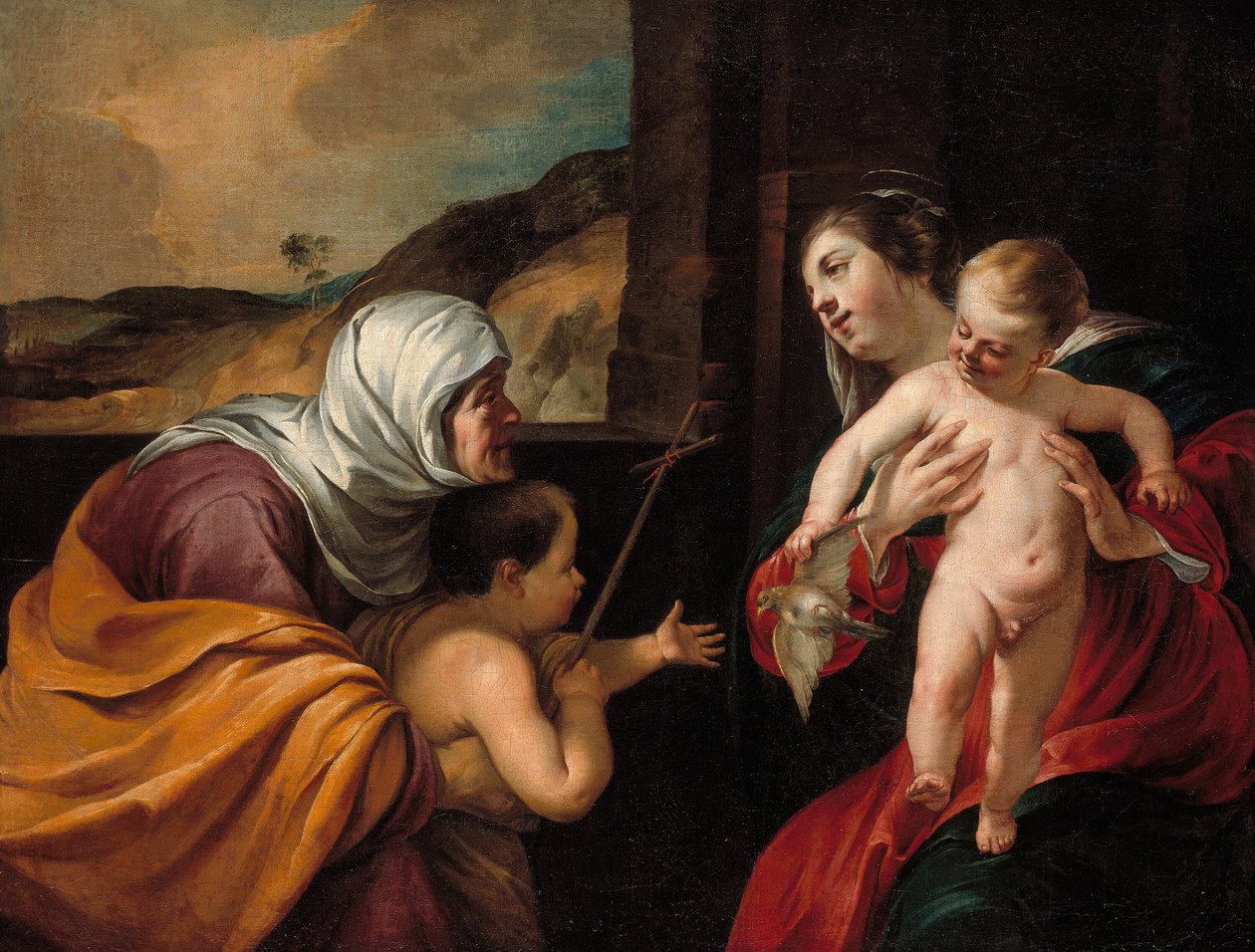 Panna a dítě se svatou Alžbětou a dítětem svatým Janem Křtitelem, 162829. od Jacques Blanchard