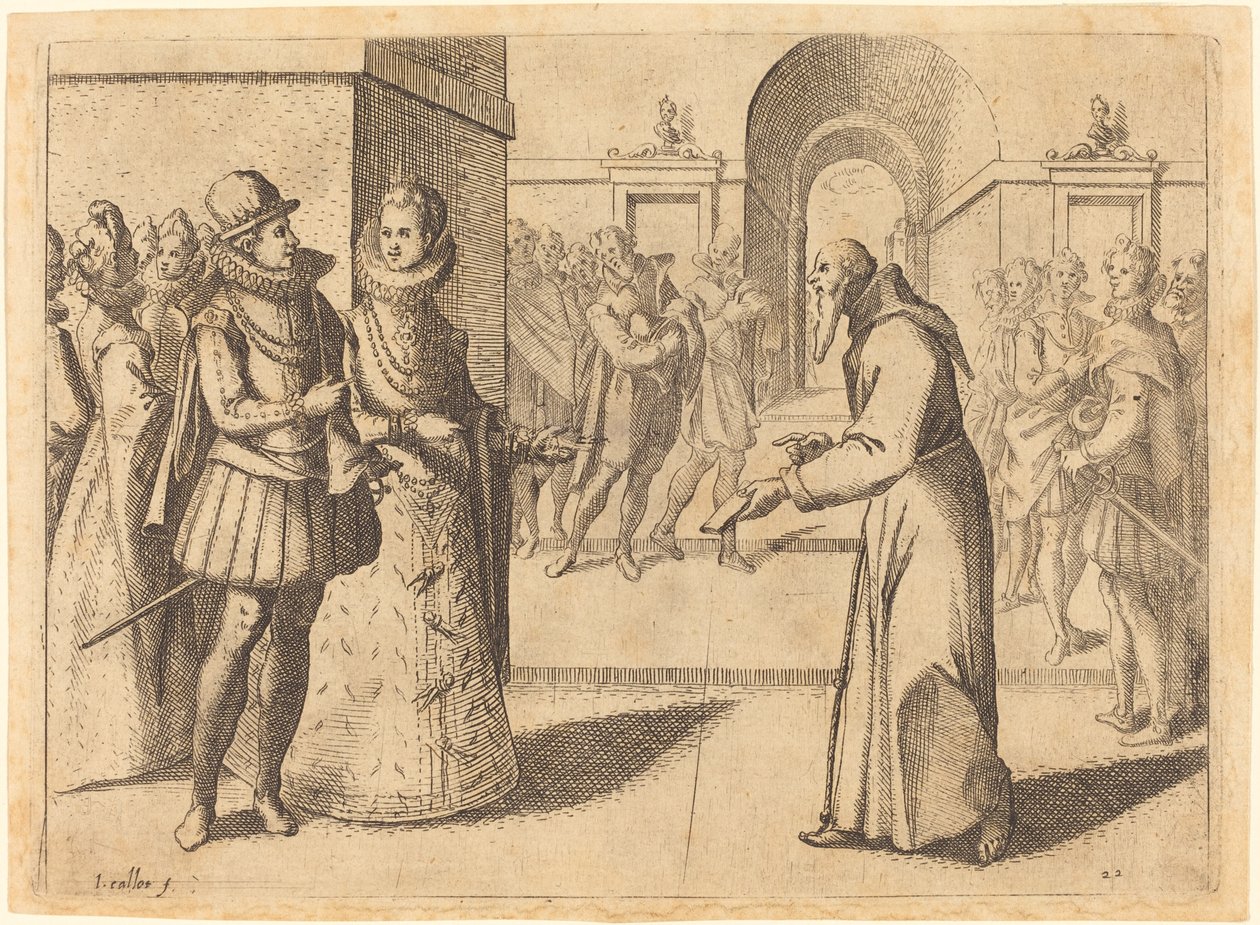 Kapucínský poděkování bavorskému králi, 1612. od Jacques Callot