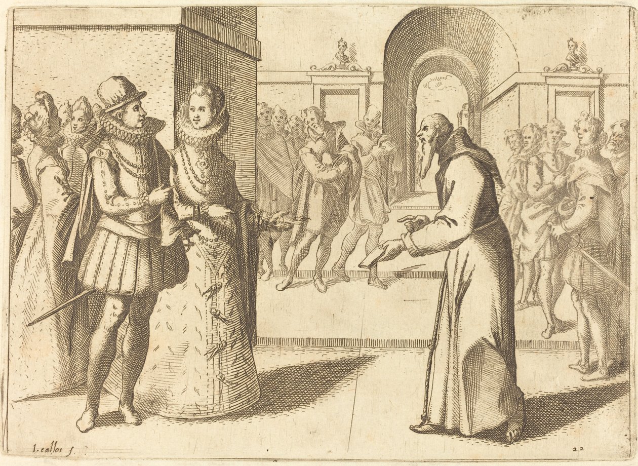 Capucio přinášející díky králi Bavorska od Jacques Callot