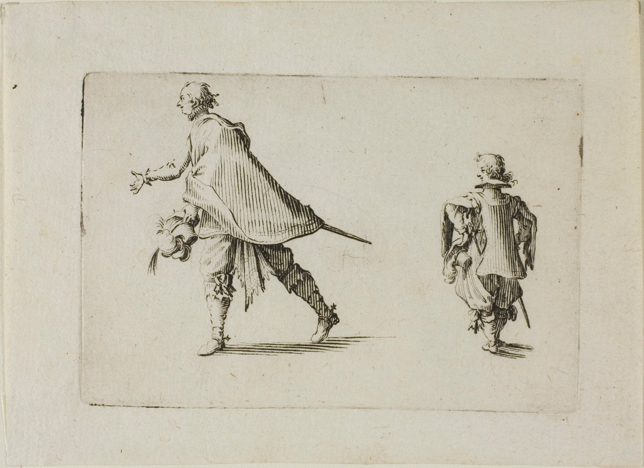Gentleman a jeho pážata, z Kapriců od Jacques Callot