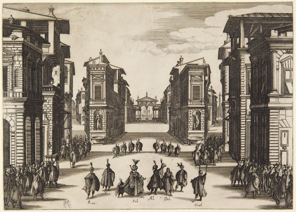 4. dějství, ze série Soliman od Jacques Callot
