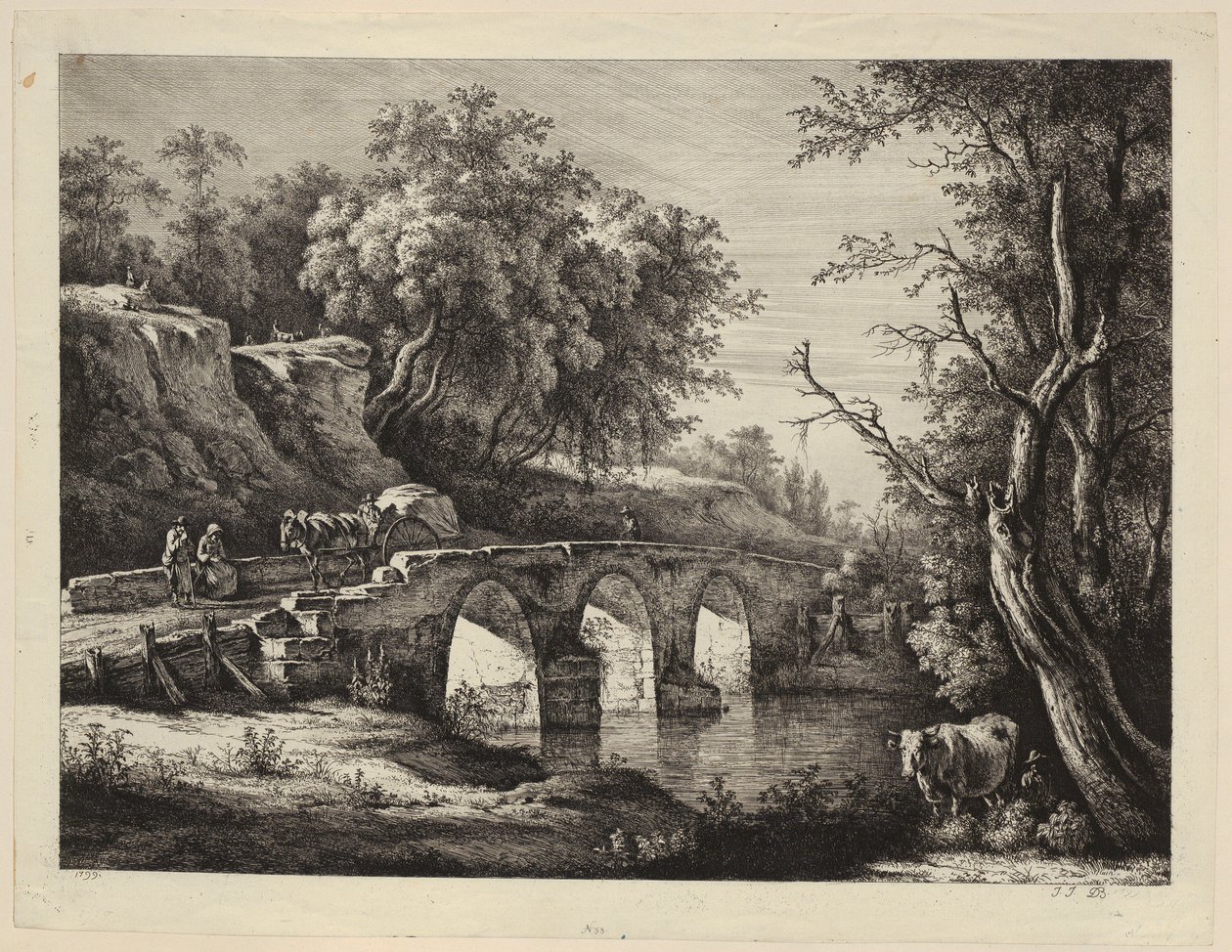 Pohled na Rue Neuve v Nancy od Jacques Callot