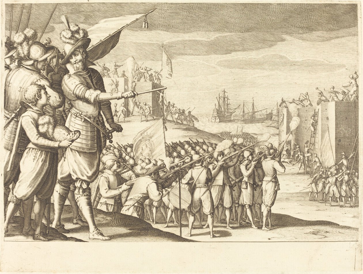 Útok na dvě pevnosti od Jacques Callot