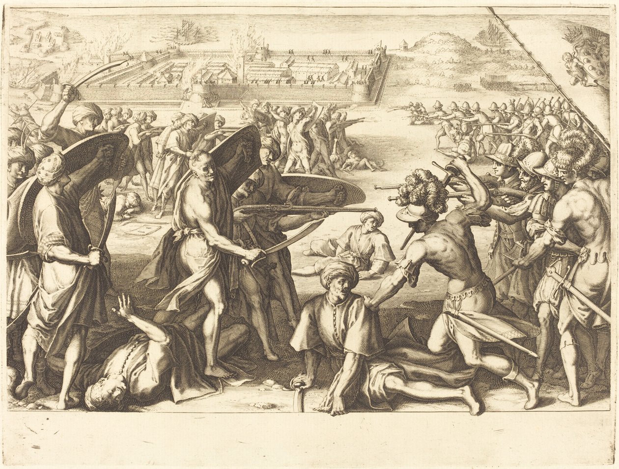 Útok na vnější pevnosti kostí od Jacques Callot