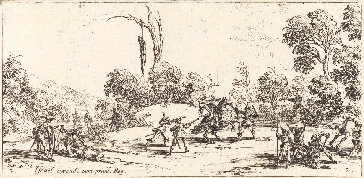 Útok na cestovatele na dálnici od Jacques Callot