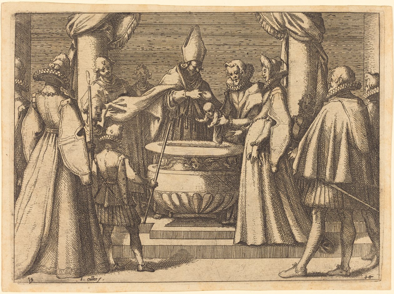 Křest španělského prince od Jacques Callot
