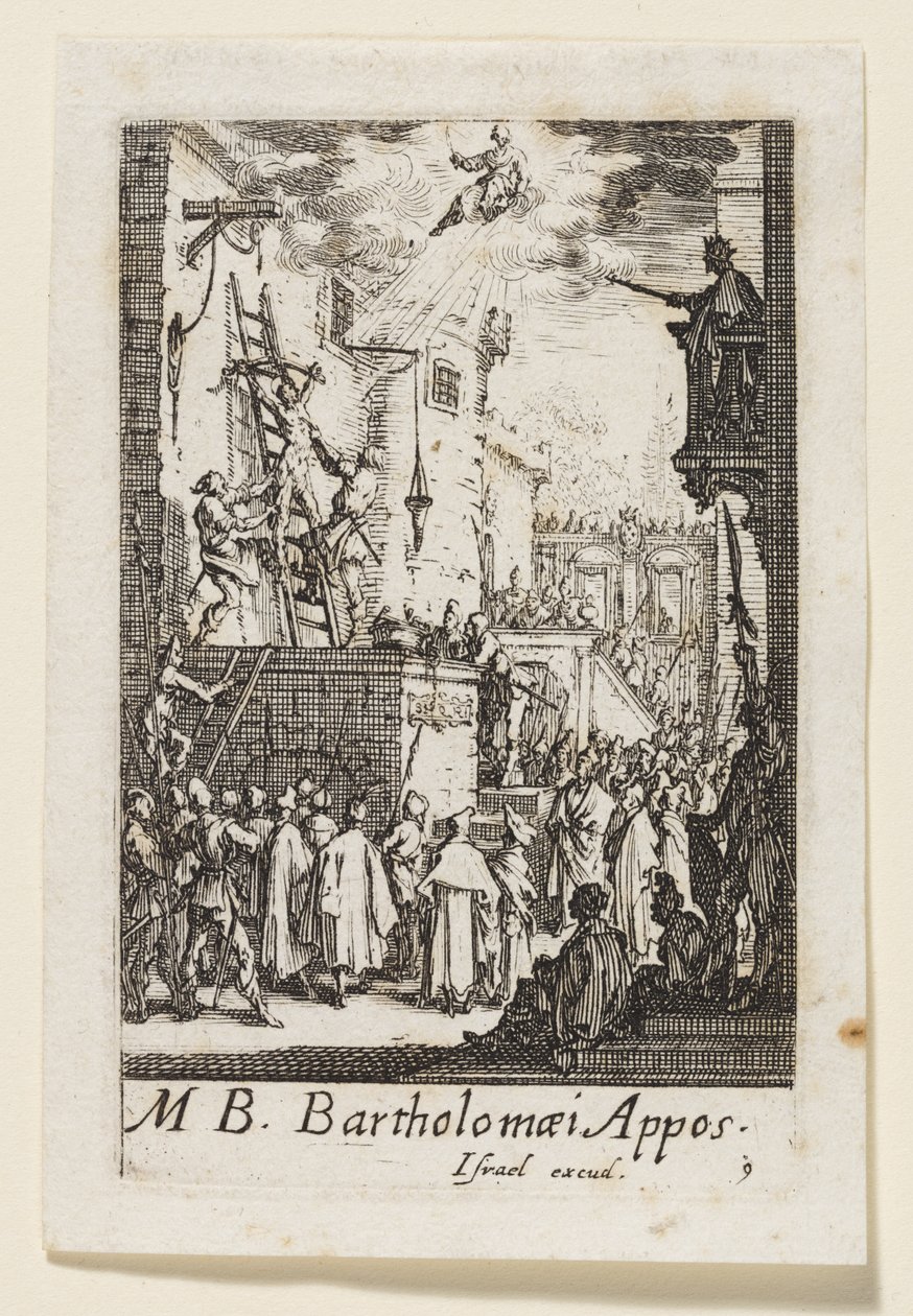 Apoštol Bartoloměj (Bartholomaei Apost.) od Jacques Callot