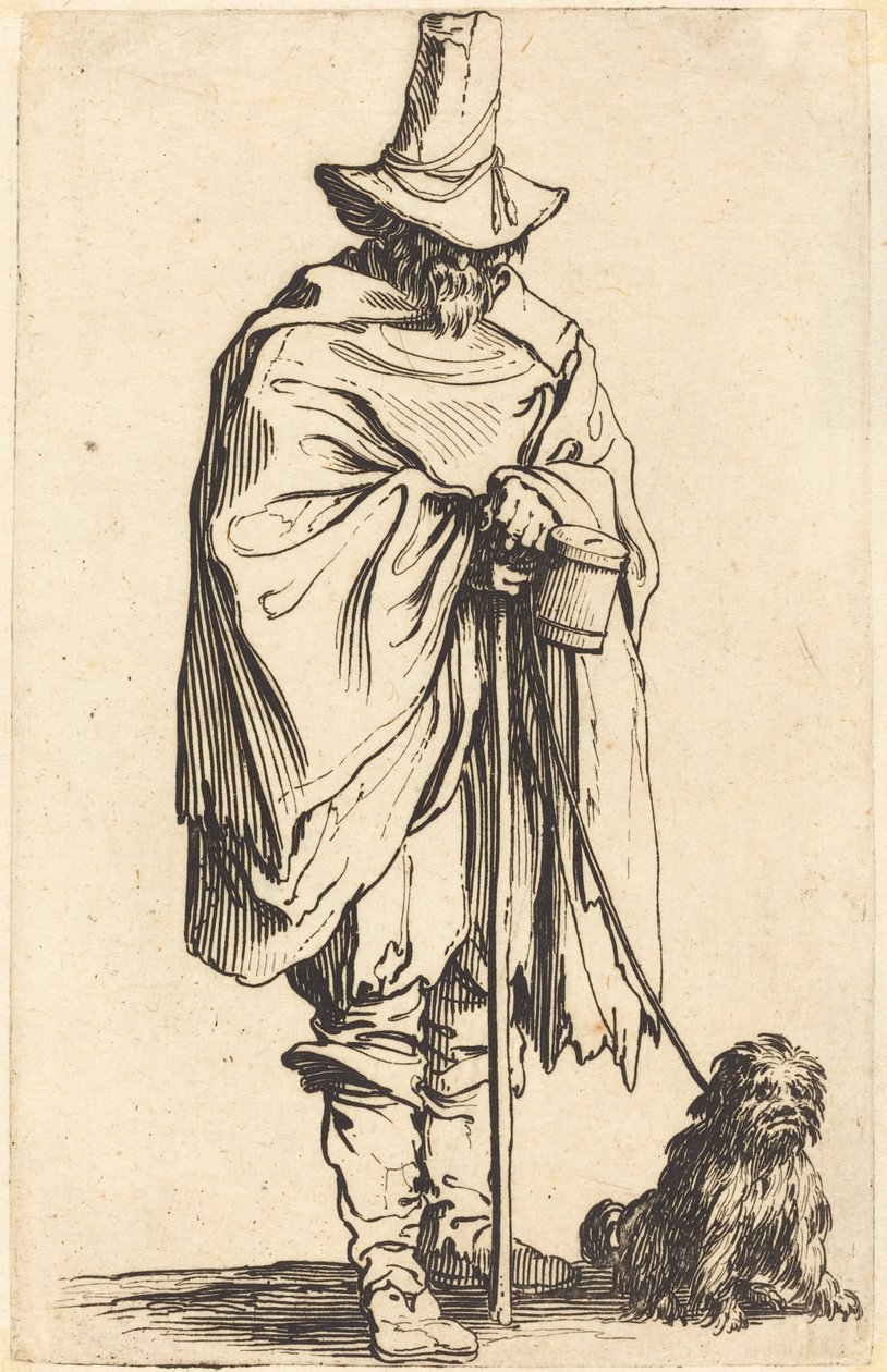 Žebrák se psem od Jacques Callot