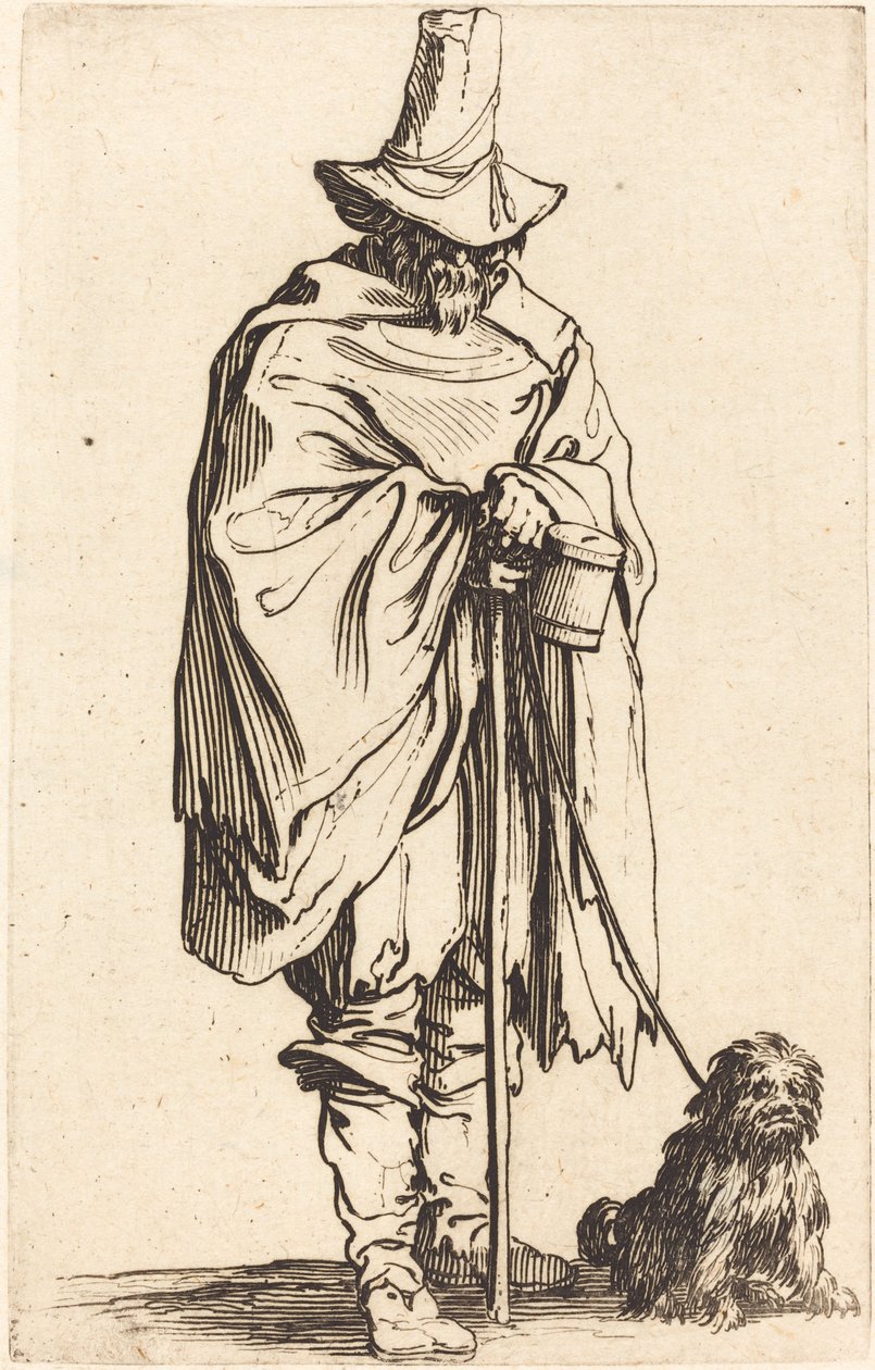 Žebrák se psem od Jacques Callot