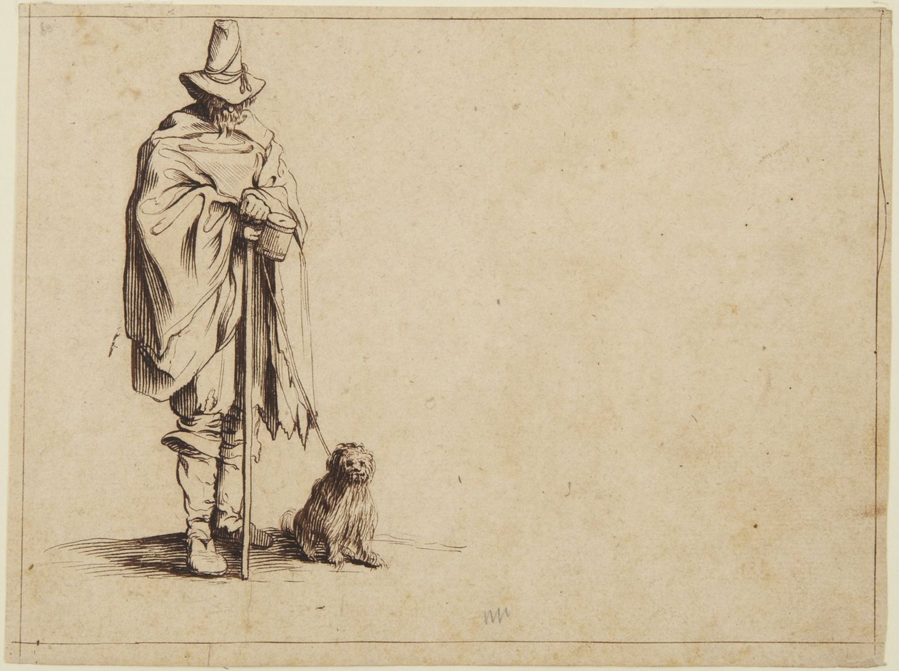 Žebrák se psem od Jacques Callot