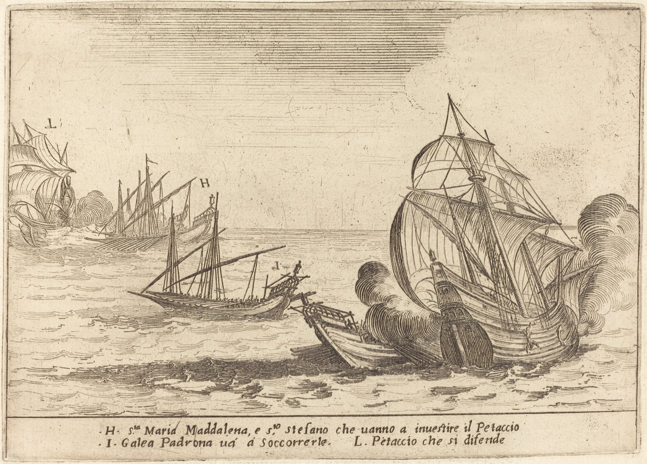 Nalodění na Petaccio od Jacques Callot