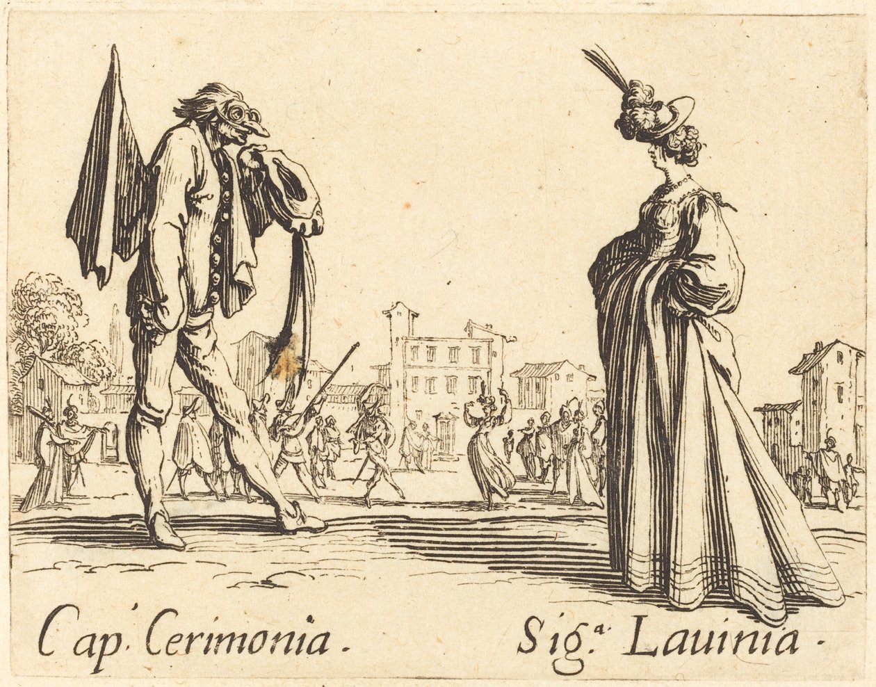 Cap. Ceremony a Siga. Lavinia od Jacques Callot