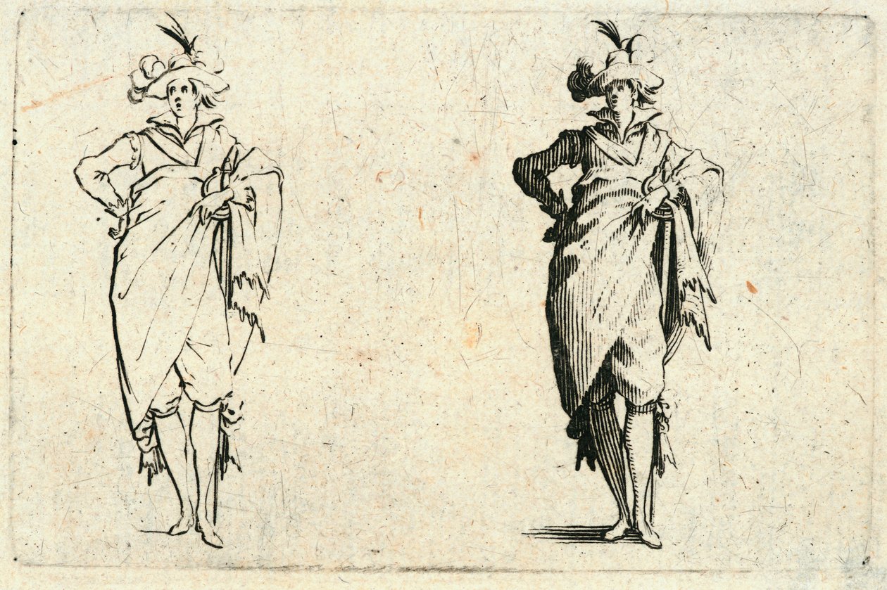 Kaprici různých postav od Jacques Callot