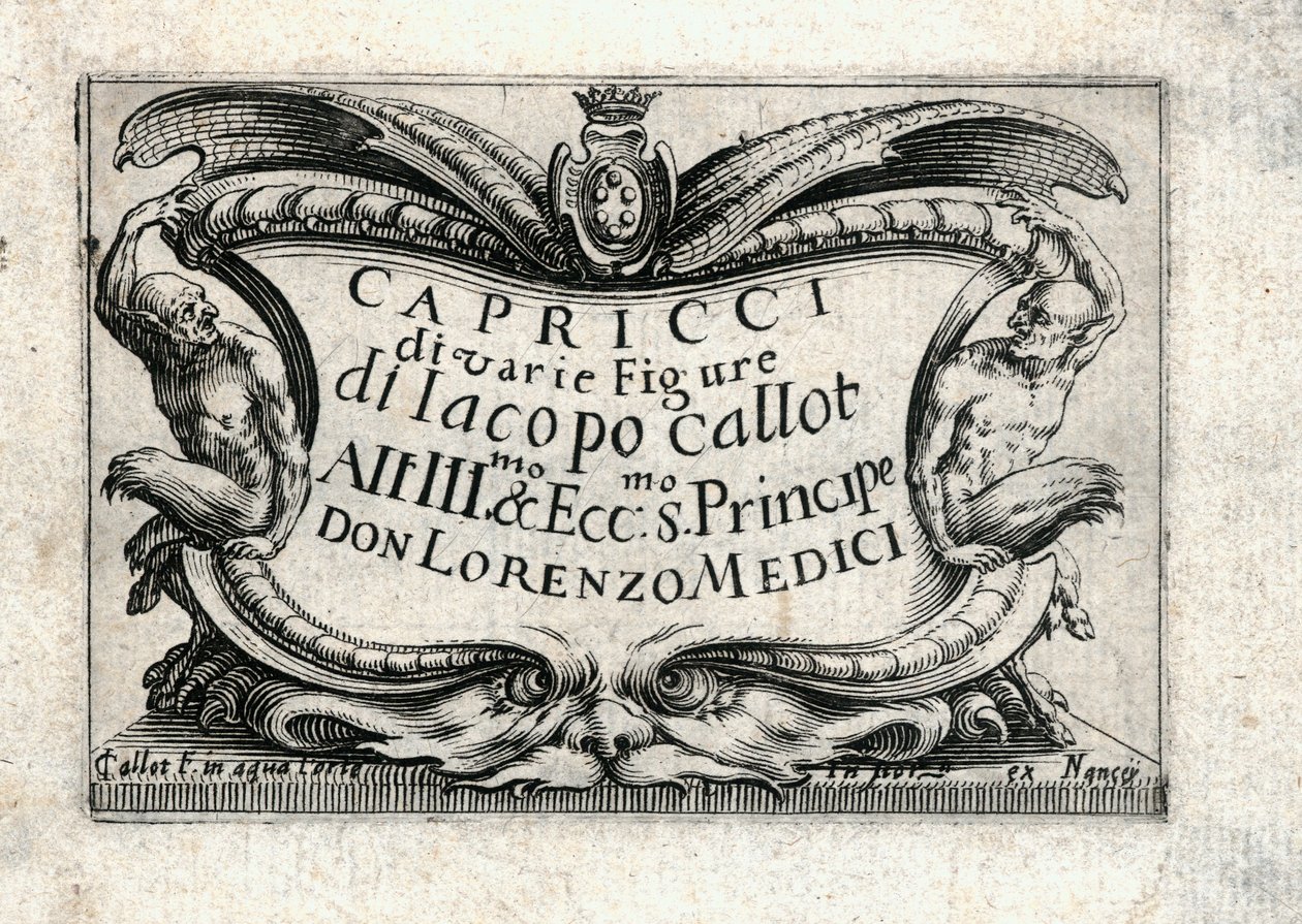 Kaprici různých postav od Jacques Callot