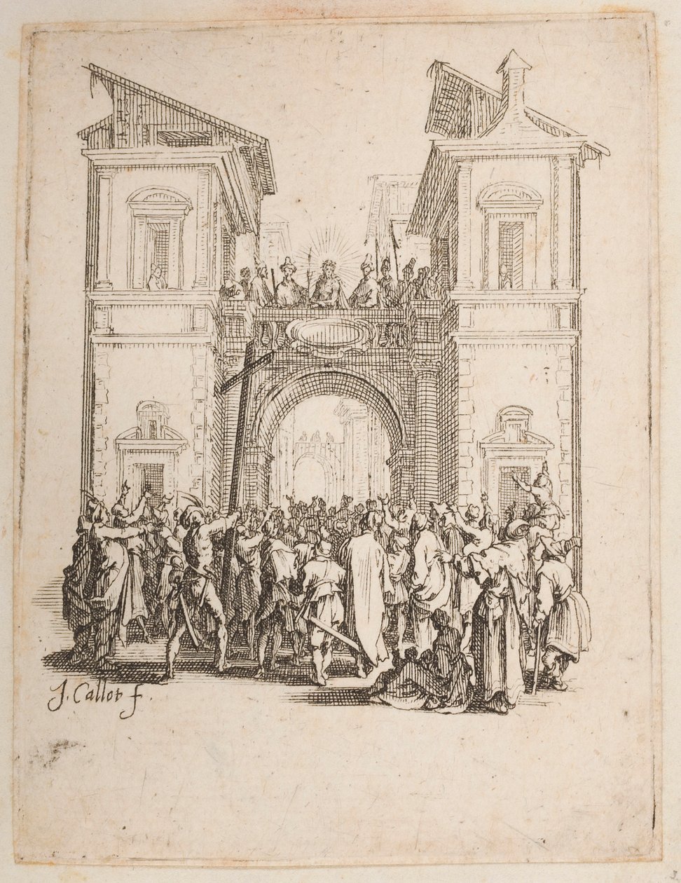 Kristus představený lidu, ne. 9 z 11 od La Petite Passion od Jacques Callot