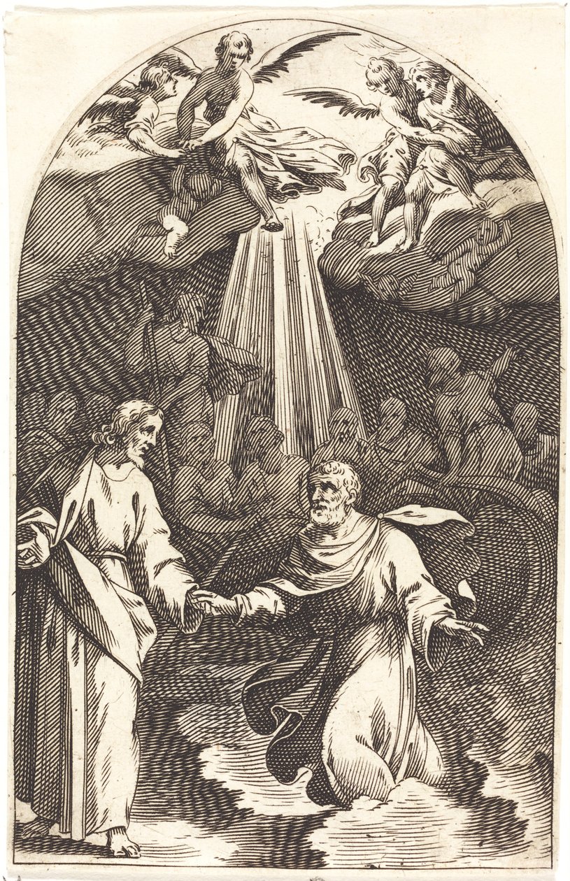 Kristus kráčí po vodě [první deska] od Jacques Callot