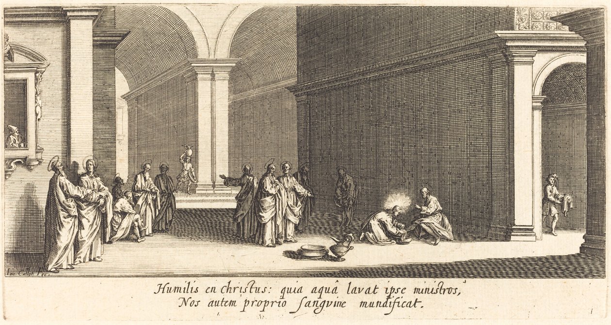 Kristus umývá nohy apoštolům od Jacques Callot