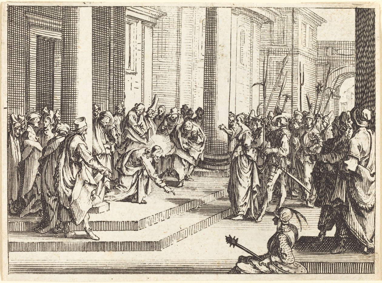 Kristus a žena přistižená při cizoložství, 1635. od Jacques Callot