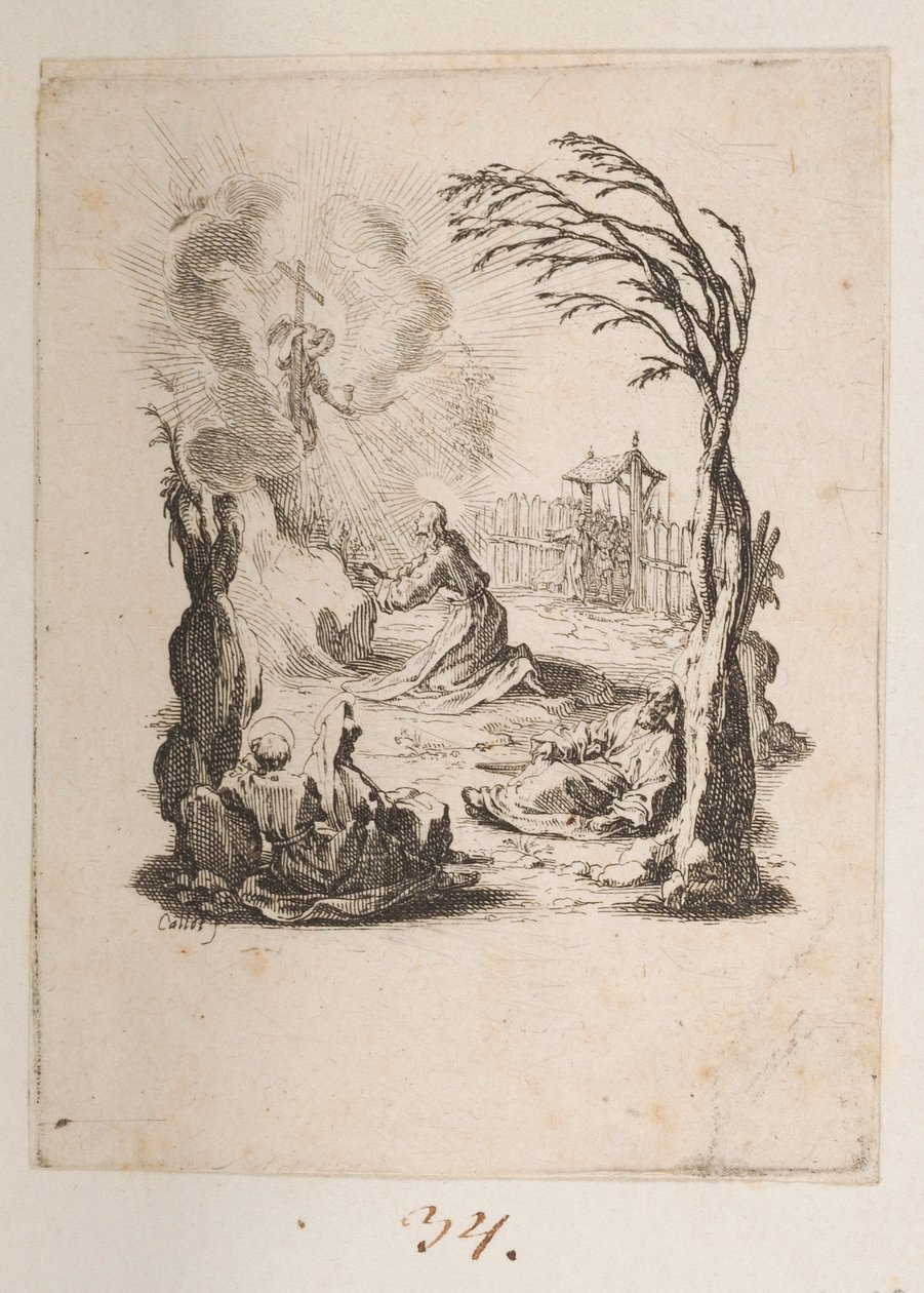 Kristus v zahradě Olivetské, č. 3 z 11 od La Petite Passion od Jacques Callot
