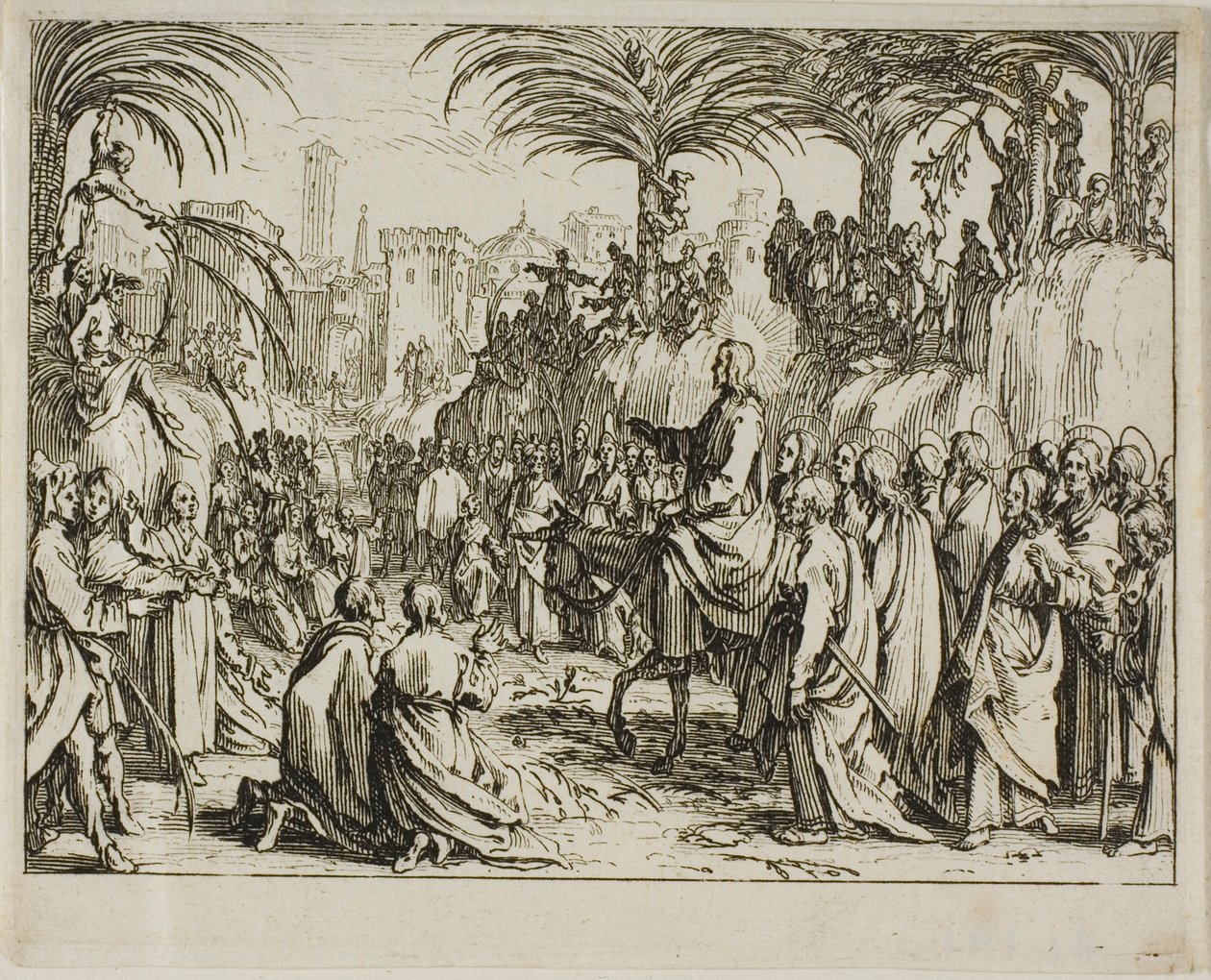Kristův vjezd do Jeruzaléma z Nového zákona od Jacques Callot