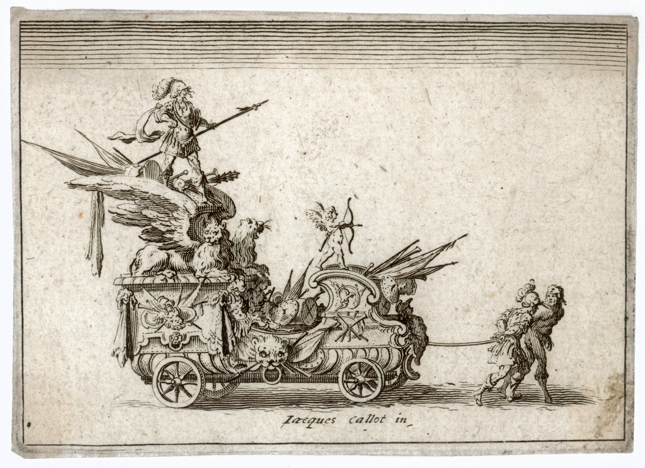 Combat a la barriere. Rytina Vůz. Meaume 490-503 ... (rytina) od Jacques Callot