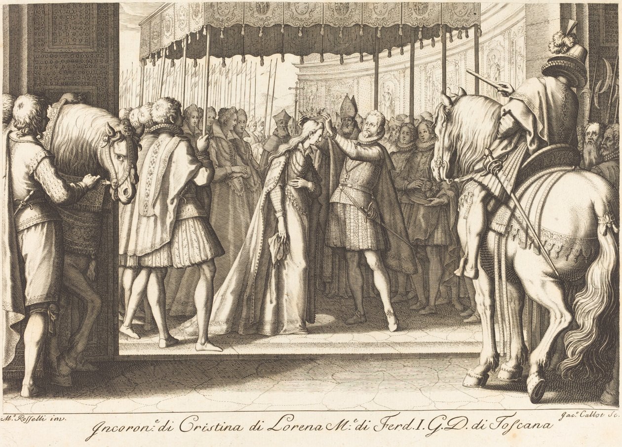 Korunování velkovévodkyně od Jacques Callot