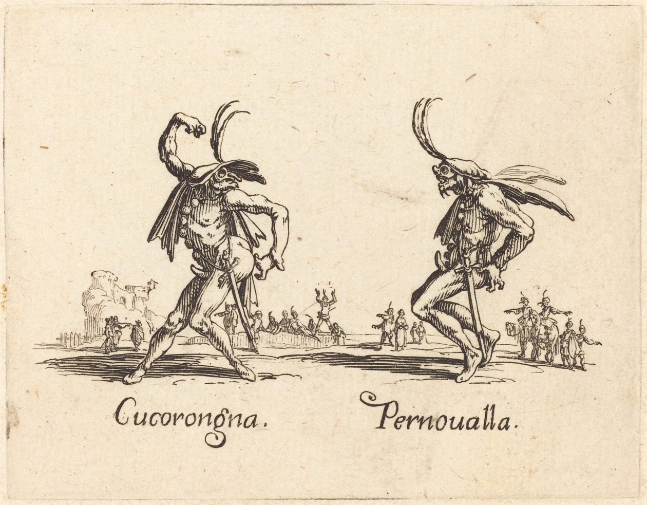 Cucorongna a Pernoualla od Jacques Callot