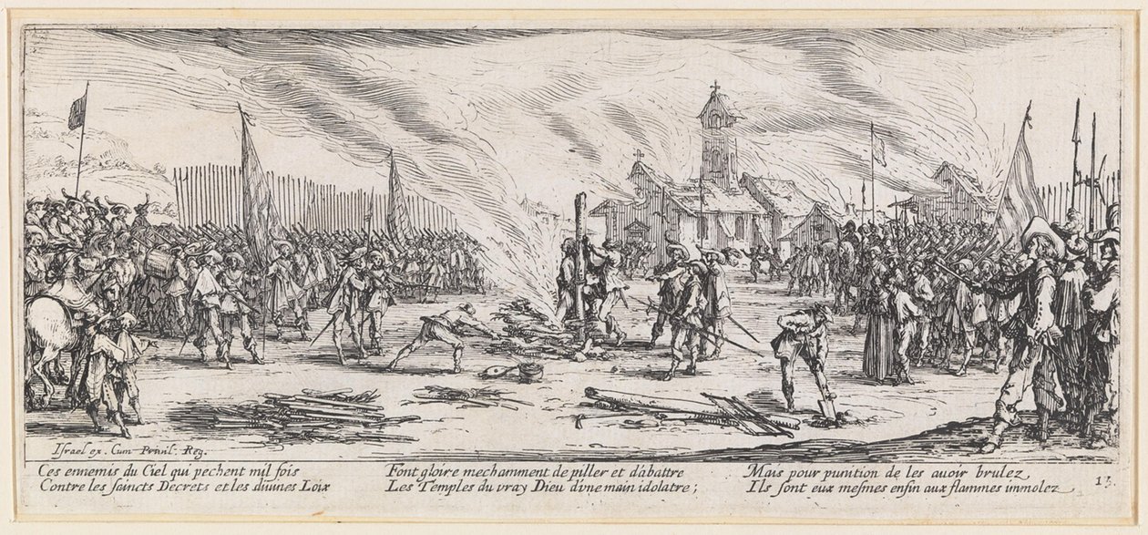 Hromada dřeva na upálení od Jacques Callot