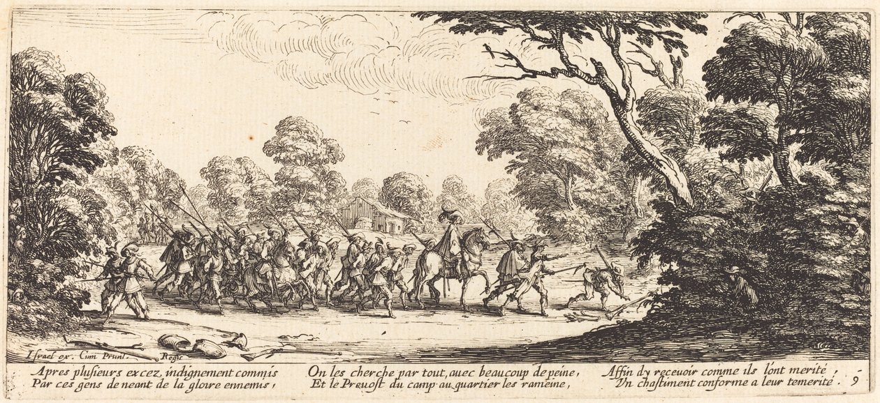 Objev kriminálních vojáků od Jacques Callot