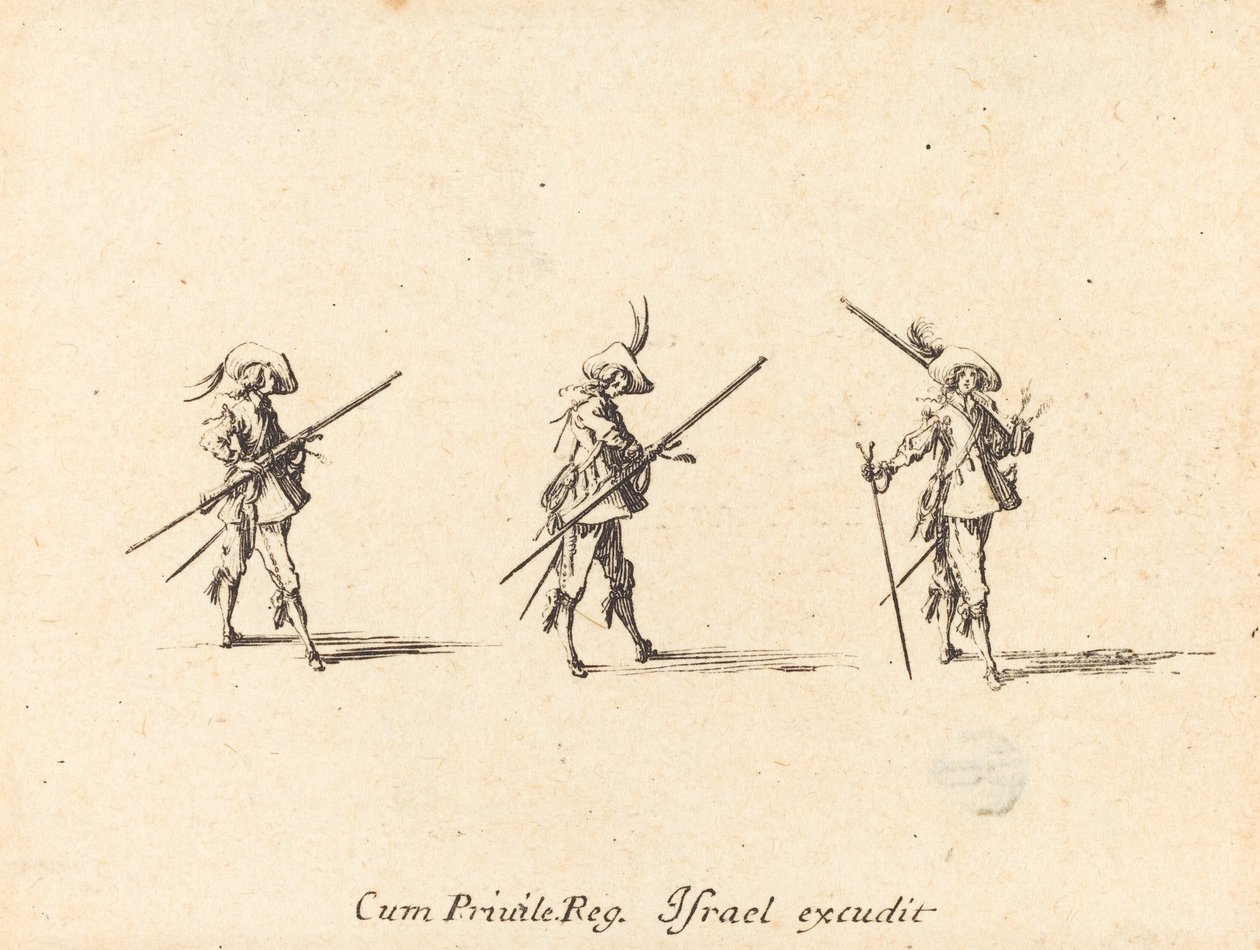 Vrtejte s mušketou od Jacques Callot