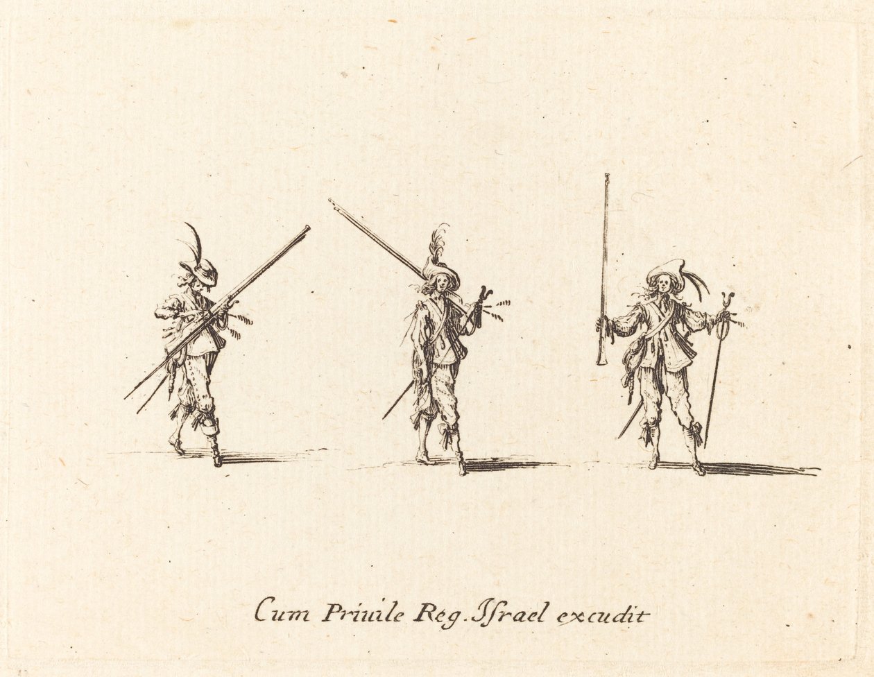 Vrtejte s mušketou od Jacques Callot