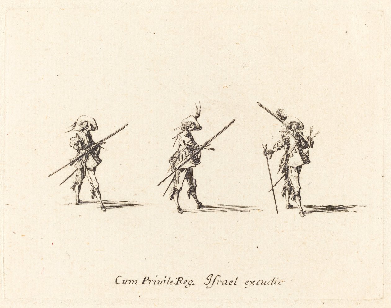 Vrtejte s mušketou od Jacques Callot