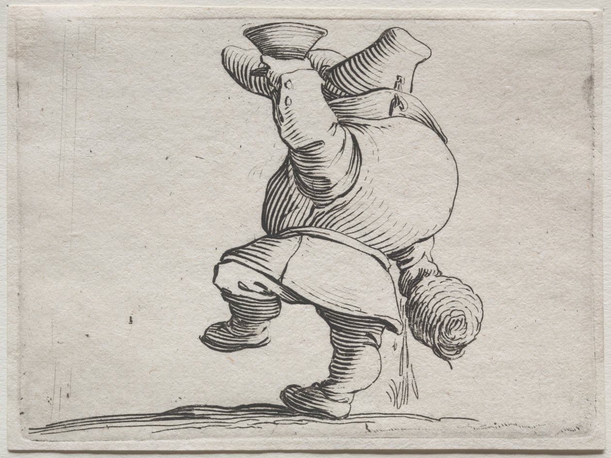 Piják při pohledu zezadu. od Jacques Callot