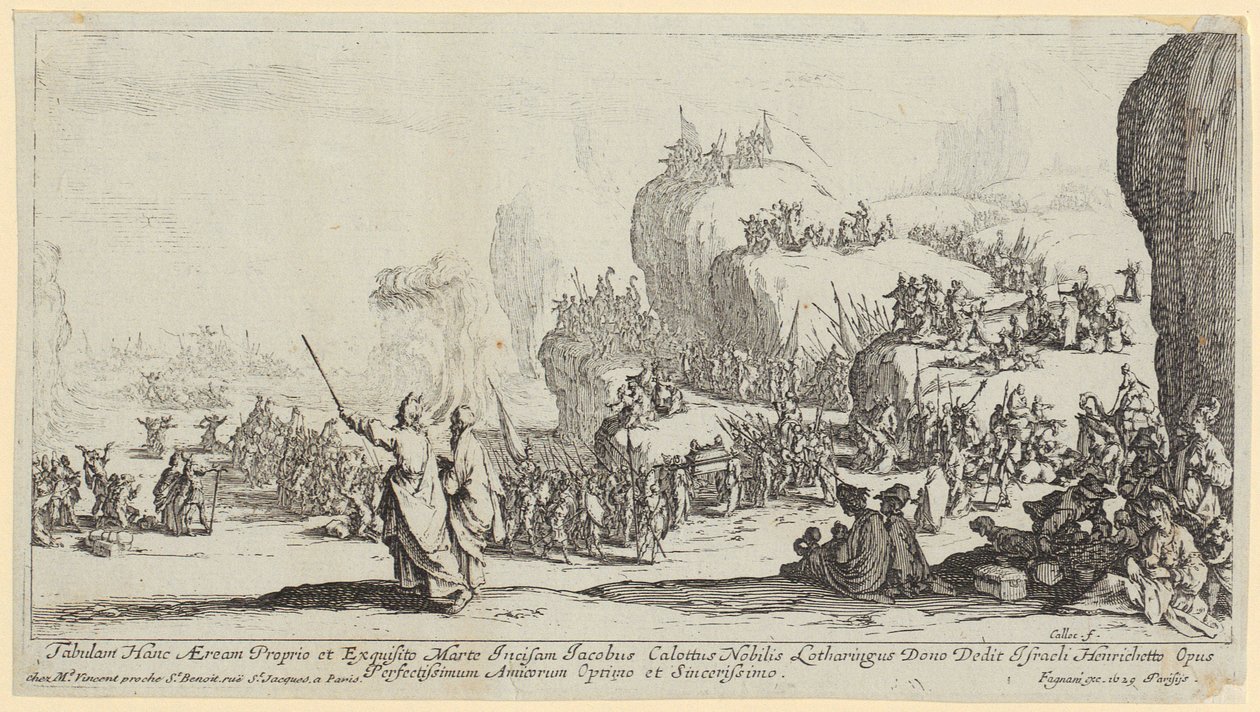 Překročení Rudého moře od Jacques Callot