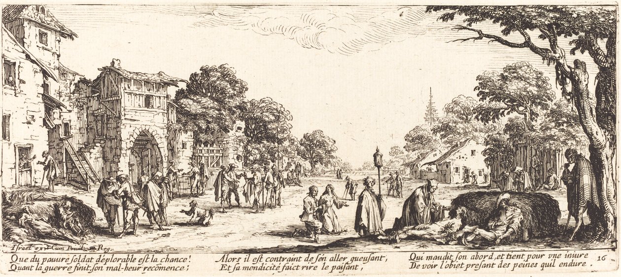 Umírající vojáci u silnice od Jacques Callot