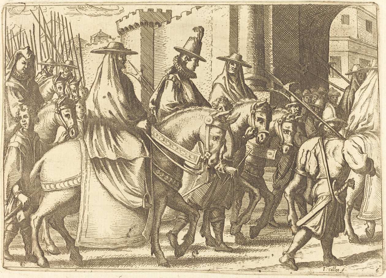 Vjezd do města Ferrara, 1612. od Jacques Callot