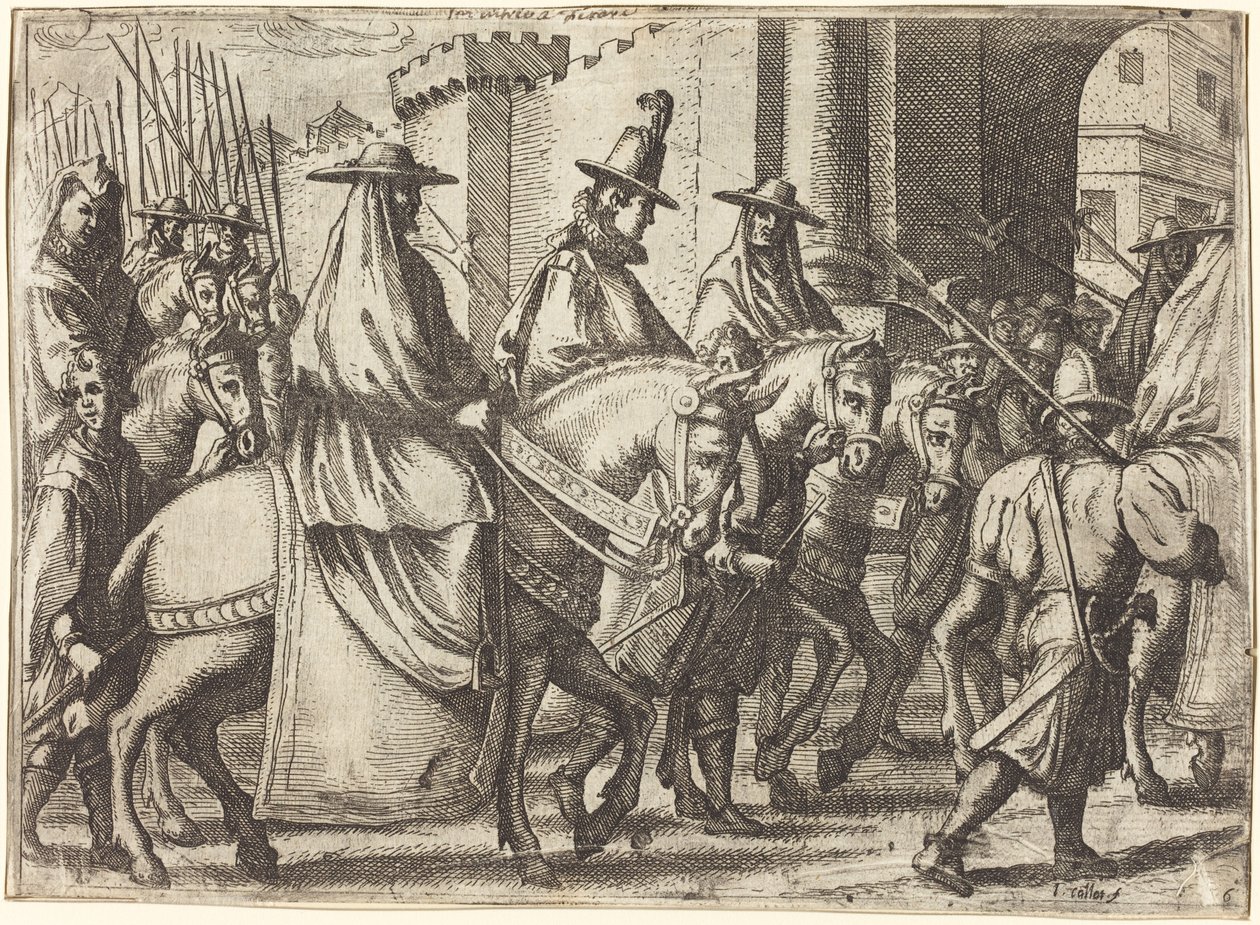 Vjezd do Ferrary [recto] od Jacques Callot