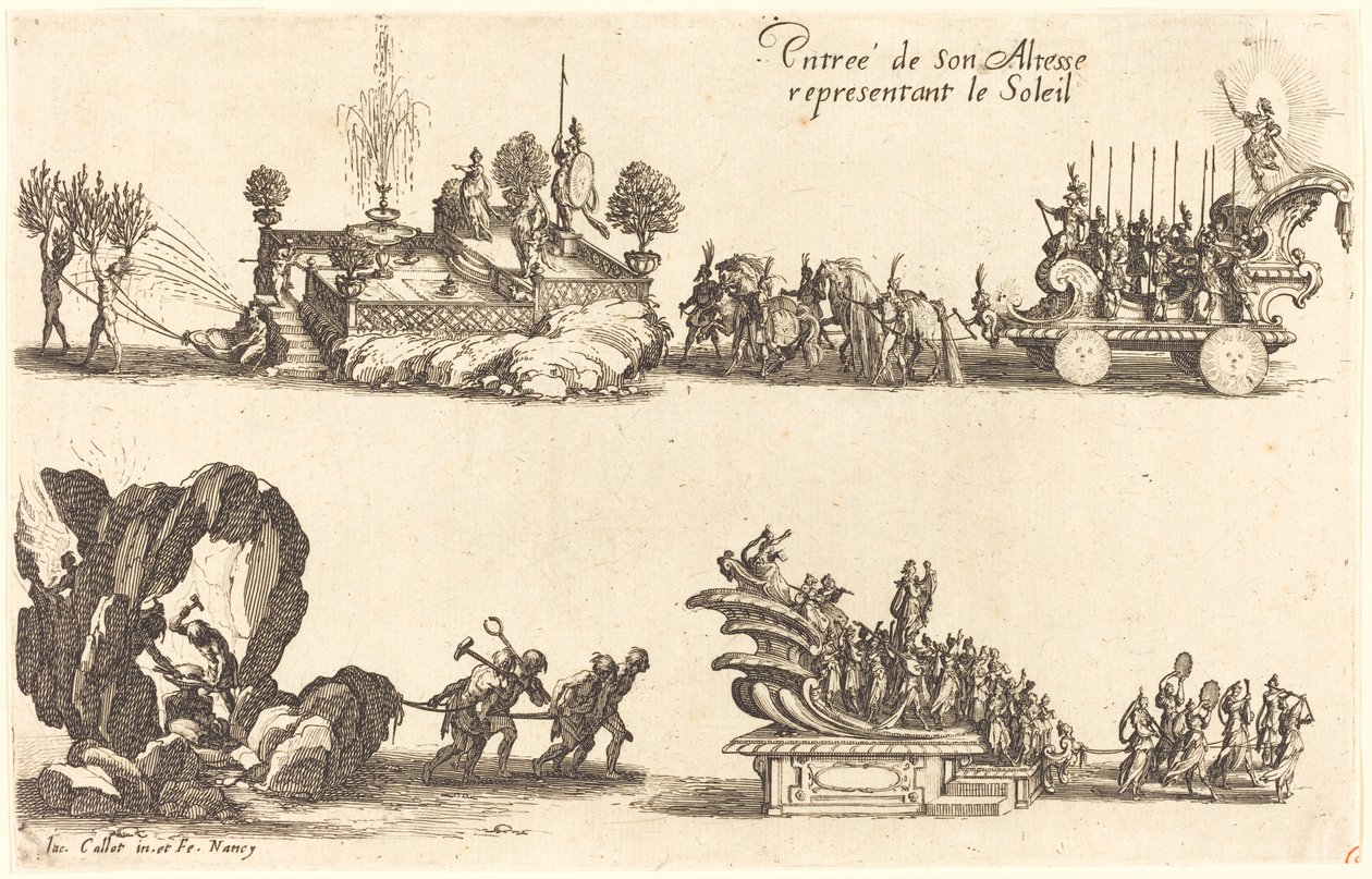 Vstup Jeho Výsosti, zastupující Slunce od Jacques Callot