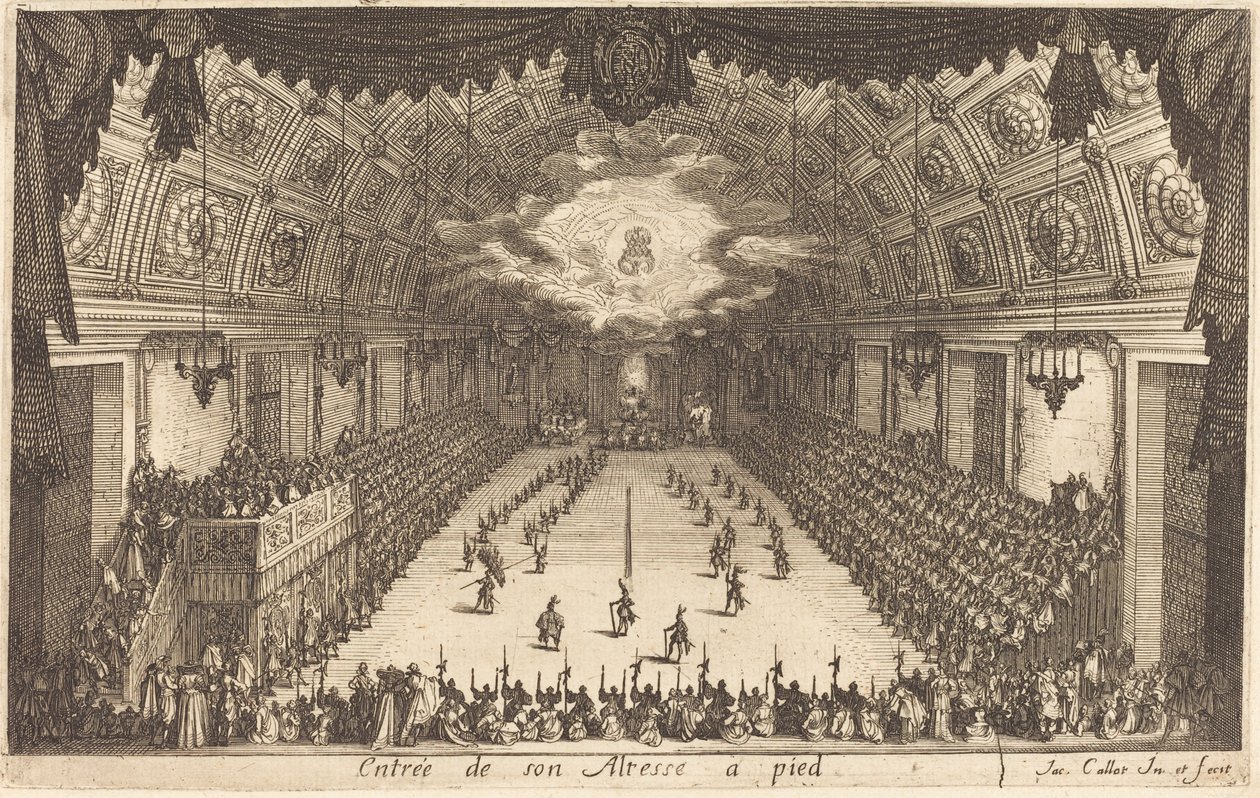 Vstup Jeho Výsosti pěšky od Jacques Callot