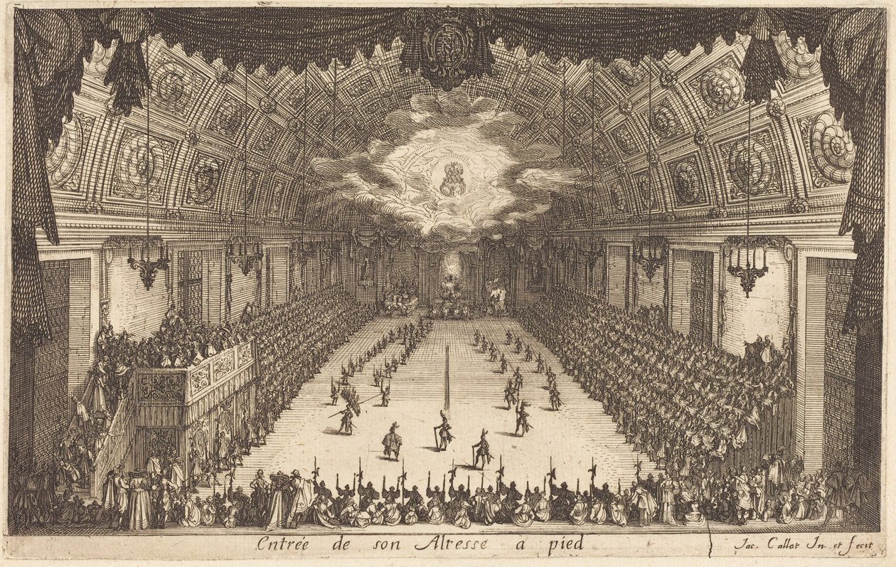 Vstup Jeho Výsosti pěšky od Jacques Callot