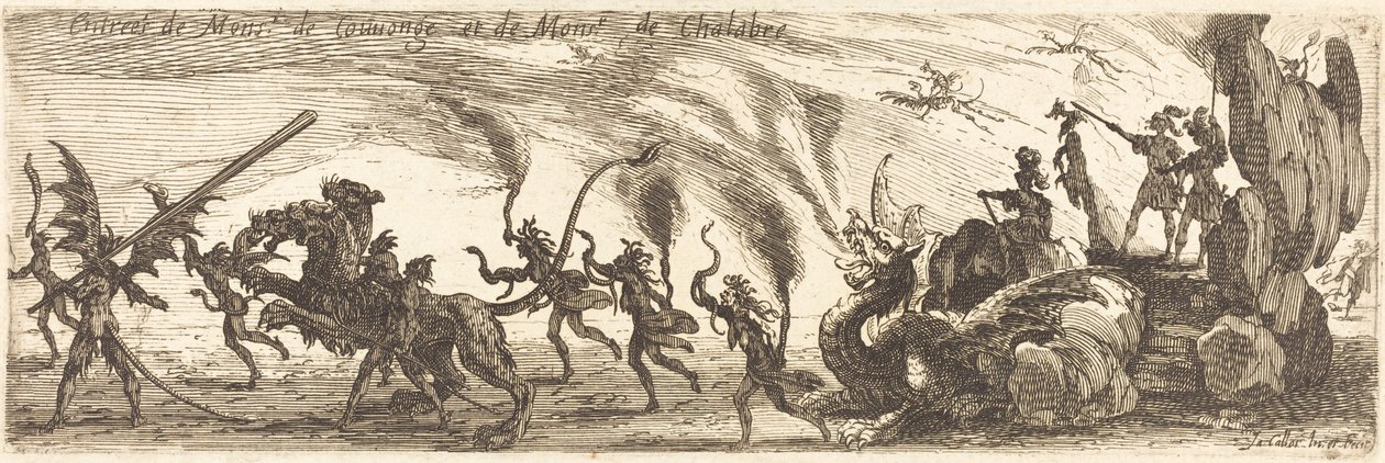 Vstup pana de Couvonge a pana de Chalabre [extra talíř] od Jacques Callot