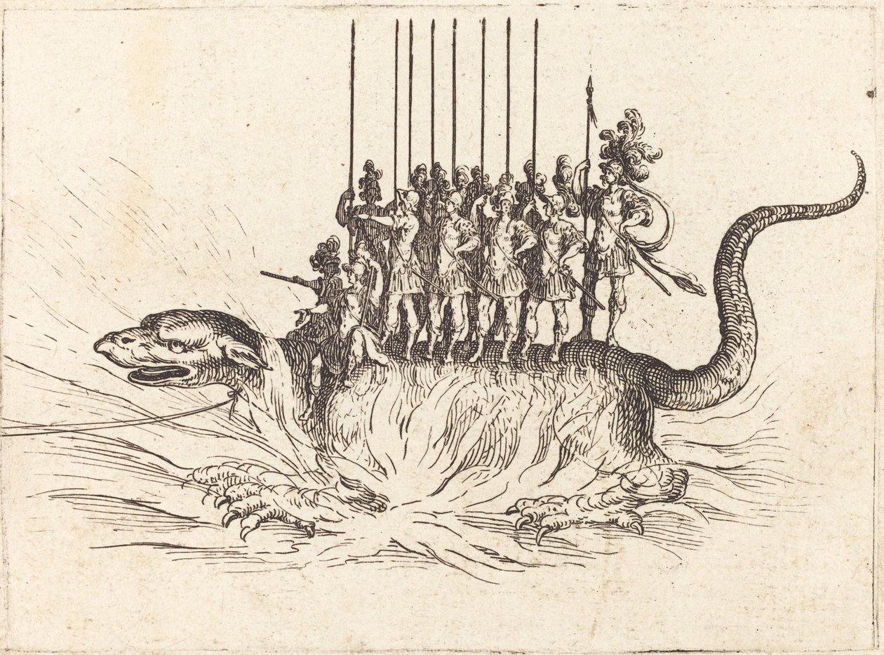 Vstup monseigneura Henryho de Lorraine, markýze de Moy, pod jménem Pirandre od Jacques Callot