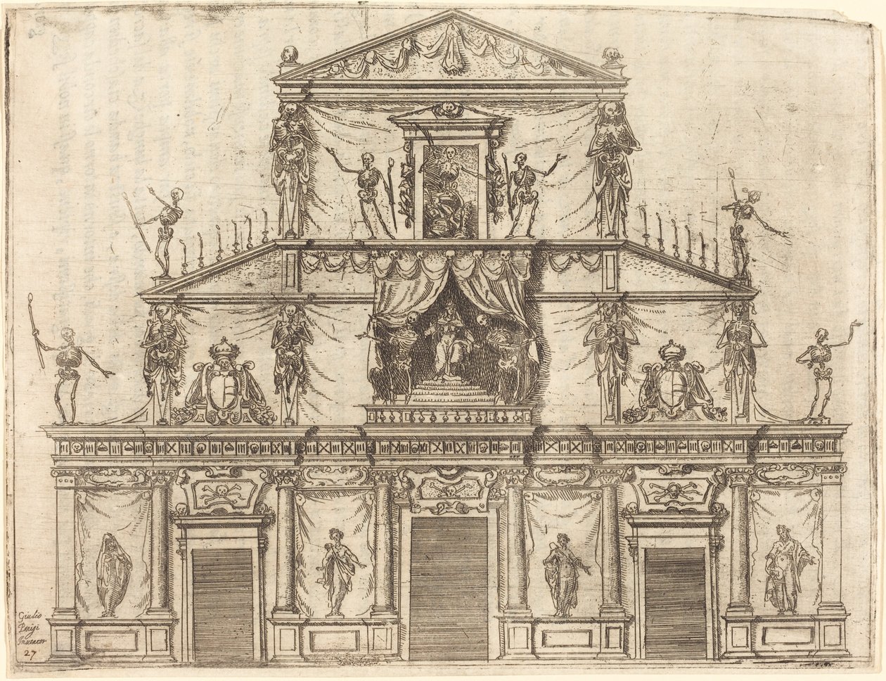 Fasáda San Lorenzo, Florencie od Jacques Callot