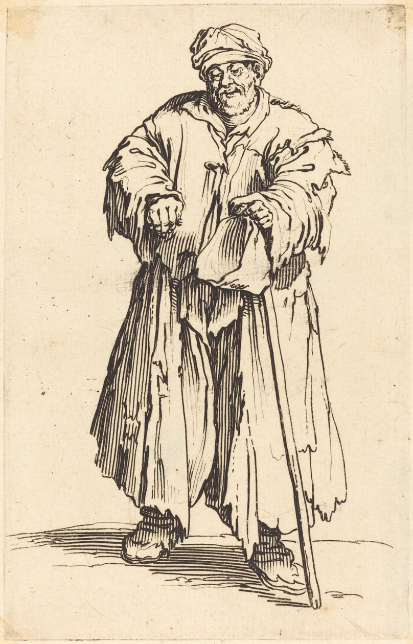 Tlustý žebrák se sklopenýma očima od Jacques Callot